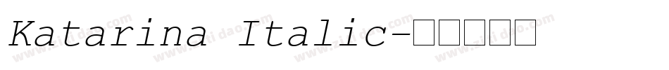Katarina Italic字体转换